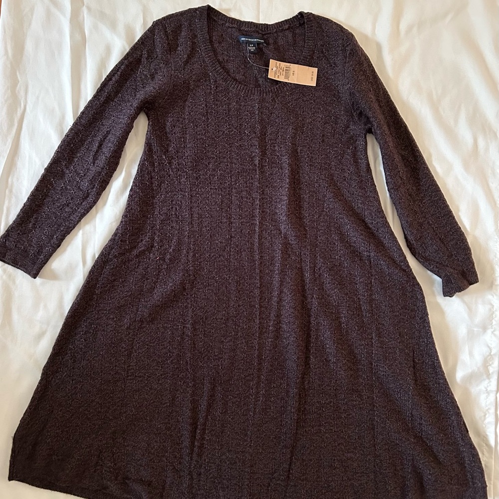 Elegant Brown Long Sleeve Dress